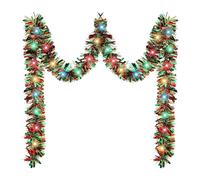 Tinsel Garland - Reusable Flexible Material, Lightweight Shiny Strands, Festive Tree Decoration, Moldable Holiday Ornament | Christmas Tinsel, Stair Railings Ceiling Window Fence Porch Wall Arch Class