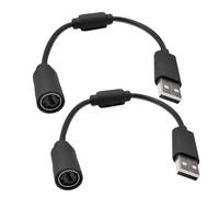 tinshow Lot de 2 câbles USB détachables pour Xbox One Xbox 360 Xbox Series X/s PC - Câble de rechange incassable pour volant Thrustmaster Ferrari Racing Logitech G920 Driving Force (Noir)