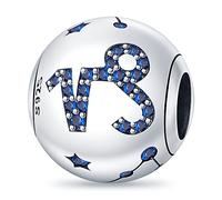 TINSLO Charme Pearl en argent sterling 925 12 Constellations pour bracelet Pandora Compatible avec les collier et bracelets européens pour femmes et filles