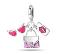 TINSLO Charme Perles en argent sterling 925 pour bracelet et collier Pandora Compatible avec bracelets européens pour femmes et filles