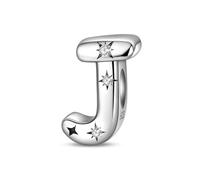TINSLO Charme Perles en forme de lettre de A à Z pour bracelet, En argent sterling 925, Compatible avec les bracelets et colliers Pandora, Compatible avec les bracelets européens pour femmes et filles