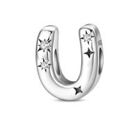 TINSLO Charme Perles en forme de lettre de A à Z pour bracelet, En argent sterling 925, Compatible avec les bracelets et colliers Pandora, Compatible avec les bracelets européens pour femmes et filles