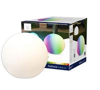 tint Calluna Boule lumineuse LED intelligente d'extérieur blanche - Contrôlable par Alexa ou télécommande - Avec lumière blanche (1800-6500 K) et lumière colorée RVB - Protection contre les