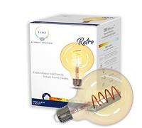 tint Müller-Licht Ampoule LED rétro Edison dorée E27, lumière blanche + ambiance, intensité variable, 5,5 W, Zigbee, fonctionne avec Amazon Alexa Globe or