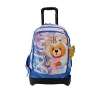 Tinta Unita Trolley Sac à dos scolaire Dream Cross, Believe détachable NOUVELLES ROUES SELLES avec chariot amovible TINTAUNITA Pool Over