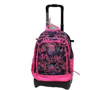 Tinta Unita Trolley Sac à dos scolaire Dream Cross, Graffiti Fuxia détachable NOUVELLES ROUES SELLES avec chariot amovible TINTAUNITA Pool Over