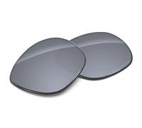Tintart Lentilles de rechange performantes compatibles avec Oakley Latch OO9265 polarisées gravées, Argent métallisé - Polarisé maximum, Taille unique