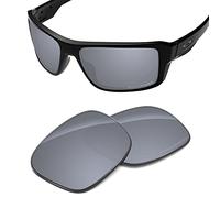 Tintart Verres de rechange performants compatibles avec Oakley Double Edge OO9380 Polarisés gravés - Argent métallisé