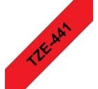 tintasycartuchos.com Brother tze441 - Ruban laminé générique pour étiquettes - Texte noir sur fond rouge - Largeur 18 mm x 8 m