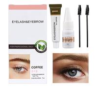 Tinte des sourcils et des cils, kit de teintez les sourcils marron, formule avec fibres pour complets et cils en volume, look naturel, application facile, finition étanche, application rapide