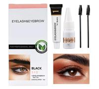 Tinte des sourcils et des cils, kit de teintez les sourcils marron, formule avec fibres pour complets et cils en volume, look naturel, application facile, finition étanche, application rapide
