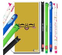 Tinte Ink Legami - Ensemble de stylos effaçables avec jolie enveloppe - (Set Chat, Requin, Dino, Licorne)