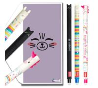 Tinte Ink Legami Lot de 3 stylos effaçables avec jolie enveloppe (chat, lama, licorne)