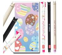 Tinte Ink Legami Lot de 3 stylos effaçables avec jolie enveloppe Motif chat de Pâques, licorne, lapin