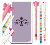 Tinte Ink Legami Lot de stylos effaçables Motif papillon, lama et licorne
