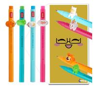Tinte Ink Legami Lovely Friends Lot de 4 stylos à encre gel avec enveloppe cadeau Motif licorne, dinosaure, tigre et lama