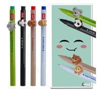 Tinte Ink Legami Lovely Friends Lot de 4 stylos à encre gel avec enveloppe cadeau Motif ours, panda, koala et paresseux