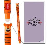 Tinte Ink Legami Stylos effaçables - Gamme complète disponible - Enveloppe cadeau incluse - Choisissez un design mignon (tigre)