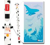 Tinte Ink Legami Stylos effaçables - Gamme complète disponible - Enveloppe cadeau incluse - Choisissez un design mignon (vache)