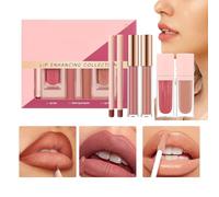 Tinted Lip Gloss Set, 6 Pack Lipstick Kit, Long Lasting Pigmented Makeup Supplies, Lightweight Cosmetic Tool, for Women Girls Ladies Daily Party Travel Holiday Dating Commuting Beauty