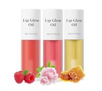 Tinted Lip Glow Oil - Keep Shiny All Day with Waterproof, Smudge-Proof, For Lush Hydrated Lips with a Natural Glow (3PCS)