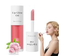 Tinted Lip Glow Oil - Keep Shiny All Day with Waterproof, Smudge-Proof, For Lush Hydrated Lips with a Natural Glow (03#Peony)