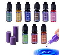 Tintes Líquidos para Velas, Tinte para Velas, 9 Colores Tinte de Vela Líquido Concentrado, Kit Colorante de Cera, Pintura de Cera para Velas, para velas para Cera de Soja, Parafina - Cada uno 10 ml