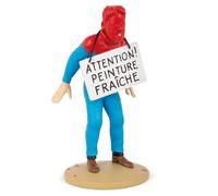 TINTIN Figurine de collection Tintin, Haddock et la Peinture fraîche 12 cm (42256)