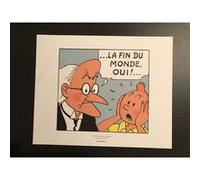 TINTIN - La Fin du Monde - 19,5x24 cm - AFFICHE / POSTER G