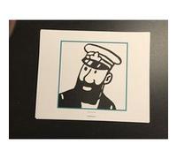 TINTIN - Personnage / au Congo - 19,5x24 cm - AFFICHE / POSTER G