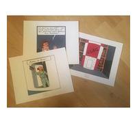 TINTIN - Tryptich / Objectif Lune - 19,5x24 cm - AFFICHE / POSTER G
