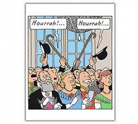 Tintinimaginatio Carte postale double Moulinsart Tintin, Hourrah !! (12,5x17,5cm)