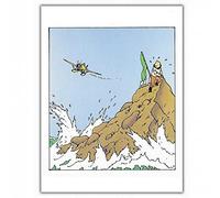 Tintinimaginatio Carte postale double Moulinsart Tintin, sur son îlot (12,5x17,5cm)