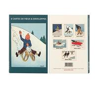 Tintinimaginatio Set de 6 Cartes postales doubles Tintin, Joyeux Noël 31315 (10x15cm)