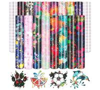 Tintnut Lot De 16 Films Vinyle Pour Traceur - 30 Cm X 25 Cm - Avec 2 Films De Transfert Pour Traceur Et Autres Traceurs