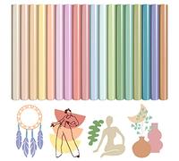 Tintnut Lot de 18 feuilles de film de traceur textile uni Boho - Pour traceur textile - Transfert thermique - Vinyle - 30,5 x 25,4 cm - Pour vêtements et sacs - Compatible avec la plupart des traceurs
