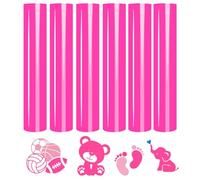 Tintnut Lot de 6 feuilles de film pour traceur textile, rose, uni, thermocollant, vinyle, 30,5 x 25,4 cm, film flexible pour traceur textile et accessoires - Compatible avec la plupart des traceurs