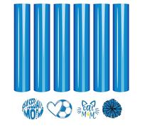 Tintnut Lot De 6 Feuilles De Vinyle De Transfert Thermique, 30,5 X 25,4 Cm, Bleu Clair