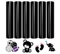 Tintnut Lot de 6 films de transfert thermique en vinyle noir pour traceur textile, 30 cm x 25 cm