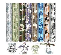 Tintnut Lot de 8 films de traceur en vinyle thermo-transfert - 30 cm x 25 cm