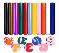 Tintnut Puff Lot de 11 feuilles de vinyle de transfert thermique 3D pour t-shirts, 30,5 x 25,4 cm, couleurs assorties