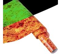 Tintnut Rouleau de vinyle de transfert thermique HTV phosphorescent - 30,5 cm x 1,5 m - Motif feu brûlant orange - Pour loisirs créatifs, sacs, t-shirts, sacs à main, oreillers, travaux manuels