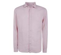 Tintoria Mattei 954 - Chemise en lin - Homme - Chemises - Rose - Taille: XL
