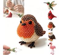 Tiny 3D Beaded Animal DIY Kit, Cute Bird & Animal Beading Craft Set, Easy DIY Beading Embroidery Kit, Stress Relief Creative DIYs Decoration Gifts for Adults Teens Beginners with Instruction (B-1)