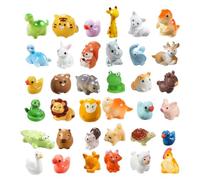 Tiny Animals 40 Pieces - Miniature Resin Figurine Set | Fairy Garden Decor