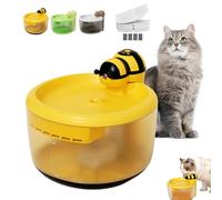 Tiny Bee Distributeur d'eau pour chat, fontaine à eau sans fil à piles, convient à plusieurs animaux de compagnie (abeille)