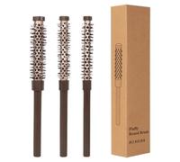 Tiny Blow Dry Brosse à cheveux - Petit ensemble de brosses rondes | Ensemble de 3 peignes ronds unisexes pour cheveux lisses, ondulés et bouclés