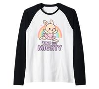 Tiny But Mighty Kawaii Bunny Ballerine Groovy Ballet Manche Raglan