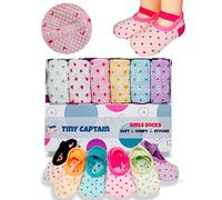 Tiny Captain Chaussettes bébé pour enfant en bas âge avec les filles Antidérapantes non Skid, le meilleur cadeau pour chaussette,Multicolore,1-3 ans,
