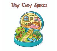 Tiny Cozy Spaces Adult Coloring Book: 40 Bold and Easy Pocket Worlds & Miniature Hideaways for Stress Relief and Relaxation